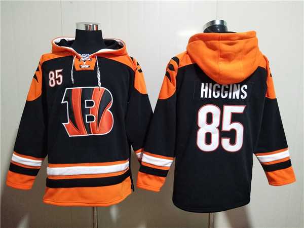Cincinnati Bengals #85 Tee Higgins Orange Black Ageless Must-Have Lace-Up Pullover Hoodie,We sell and wholesale Cincinnati Bengals #85 Tee Higgins Orange Black Ageless Must-Have Lace-Up Pullover Hoodie on line form chian!